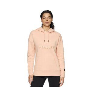 Reebok Women’s Logo Pullover Hoodie XS Pink Dusty Coral Sweatshirt NWT